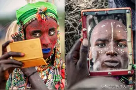 非洲最奇葩部落：一妻多夫，男人浓妆艳抹选美，只为取悦女性图片