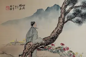 大师诗画121|雪涛大师得意弟子—何先生，怎样表达｜陶渊明抚松图图片