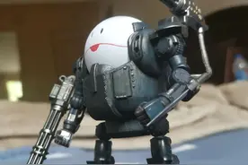 高达模型秀：HG机动哈罗，圆润的它举起加特林机枪图片