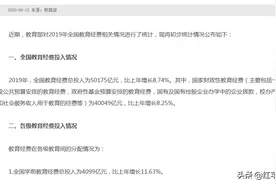 2019教育经费执行统计，幼儿园经费高达4099亿元，钱去哪图片