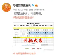 《野蛮生长》开机，赵丽颖发文官宣，男主并非网传二搭的王一博图片