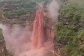 会东飚水岩瀑布，疑似“天水”下人间图片