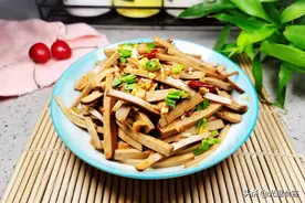 夏天吃豆干不如吃它，切丝加料一拌，清爽开胃，低脂又健康，好吃图片