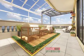 广东江门40平露台，休闲区、花池、洗衣区。精致小露台图片