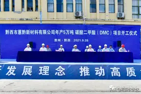 投资2.3亿元贵州黔西5万吨碳酸二甲酯项目开工图片