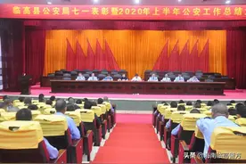 临高县公安局七一表彰暨2020年上半年公安工作总结大会在县人民会堂召开图片
