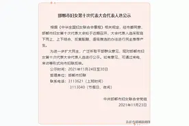 邯郸市妇女第十次代表大会代表人选公示图片