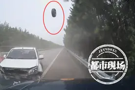惊魂！高速惊现“飞天轮胎”，360°转了整整3圈才停下图片
