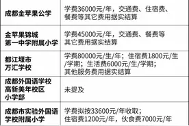 成都各私立学校收费标准目录图片