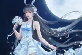 “三舞”即将订婚，大神为小舞绘制四种风格的婚纱，蓝色婚纱瞩目图片