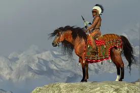 印第安人说，别走太快，等一等灵魂。图片