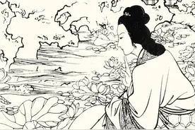 民间故事：男子看到女子戏水，为保名节娶其为妻图片