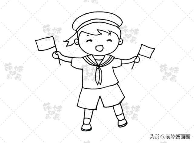 国庆节学画卡通人物简笔画，你喜欢哪一个呢？