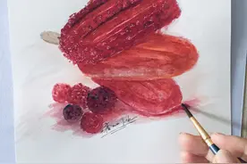 手绘一看就会，非常有美感的雪糕图片