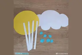 创意剪贴画《云朵和太阳》图片