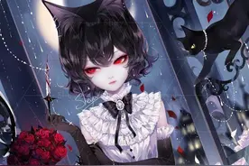 二次元美图推荐：画师Sheya的黑暗系动漫女孩绘画作品。图片