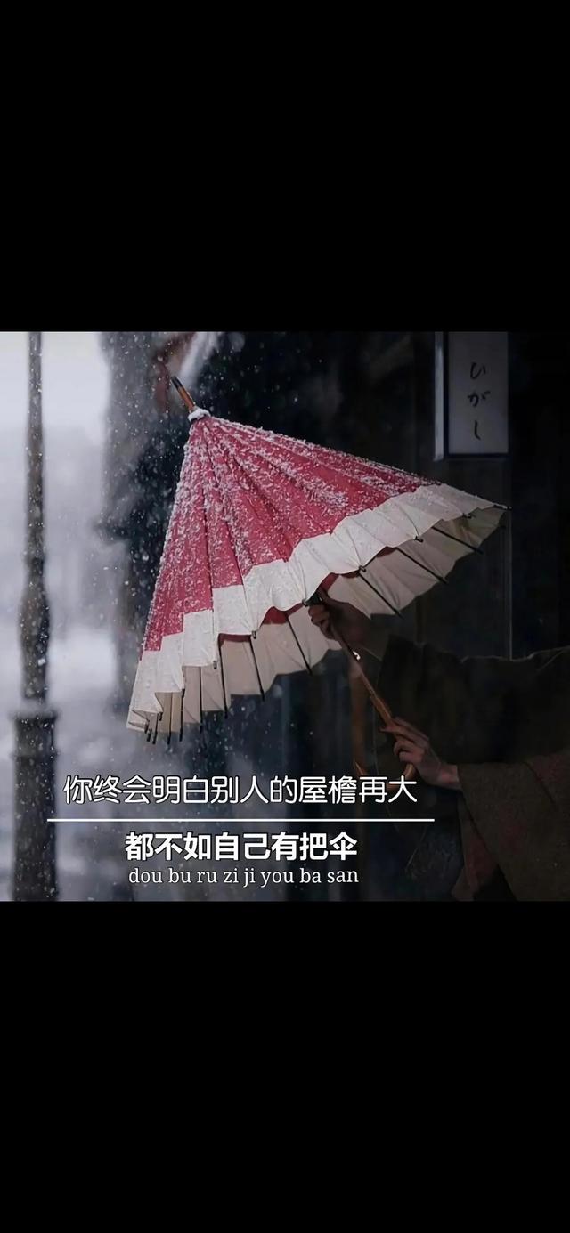 情感壁纸｜你终会明白，别人的屋檐再大，都不如自己有把伞