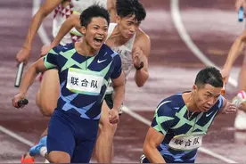 联合队夺得男子4x100米接力冠军 苏炳添全运会收获2金1银图片