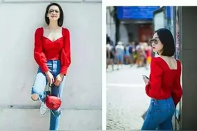 巴黎风情“挤奶衫”衬脸小显胸大，收腰显瘦，大胆张扬的迷人小衫图片