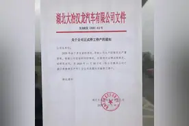 “裸泳者”的结局 汉龙汽车经营困难即日起停工停产图片