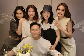 袁咏仪请来章子怡、包文婧、容祖儿为张智霖庆生，包贝尔被一剪没图片