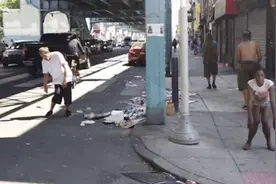 美国被“丧尸”围城！路人弓着身子晃悠如行尸走肉，到处垃圾粪便图片