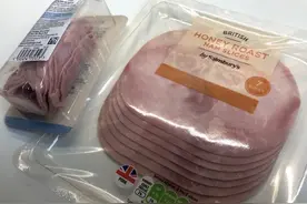 超市买的片片叠好的火腿肉，是怎么被流水线做对折的？图片