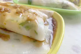 广东肠粉，香糯绵滑，在家就能做，教你简单的比例和做法图片