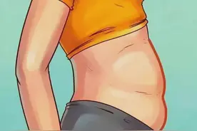 每天靠墙站立5分钟，把大肚子推进去，做回小腰精图片