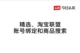 精选、淘宝联盟账号绑定和商品搜索图片