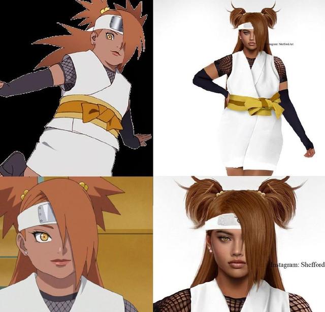 《火影忍者》电脑合成真人形象，宇智波止水太还原，雏田造型很美