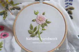 皇后娘娘都称赞的美丽花朵，粉嫩可爱的野棉花小刺绣制作教程图片