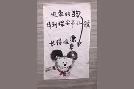 保安好心帮忙画寻狗启事，却被网友无情嘲笑，看到狗狗后集体道歉图片