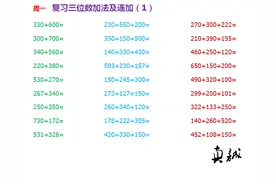 三年级数学，口算小达人（一），每日一练，寒假期间提升计算能力图片
