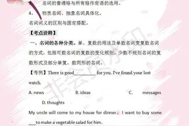 中考英语：语法复习之名词，讲解全面，非常适合初中生考前学习图片