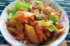 口感清脆、肉质细嫩、 5分钟就搞定的肉片炒莴笋做法，你学会了吗图片