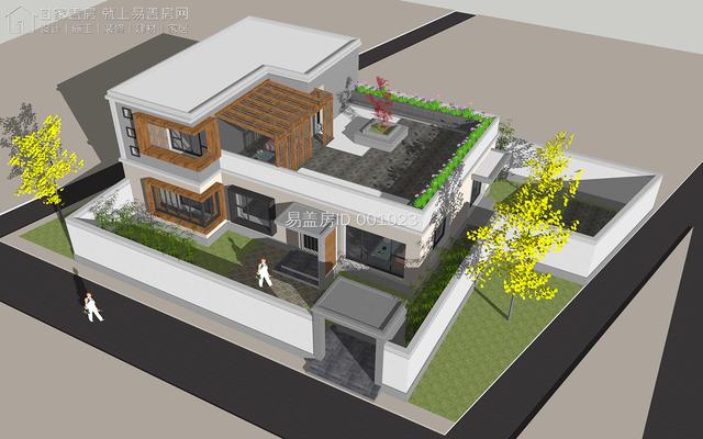 每日农村建房图集——甘肃15m×9.5m现代别墅