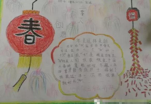 春节手抄报全汇总（附1-6年级春节作文写作思路＋技巧＋范文）