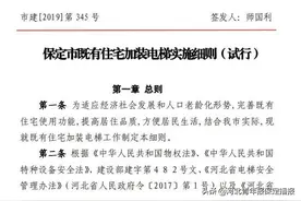 官方发布！保定既有住宅加装电梯需满足这些条件图片