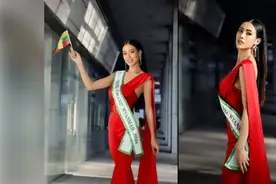 什么也阻挡不了她参加选美比赛！缅甸美女小姐姐前往泰国参赛图片