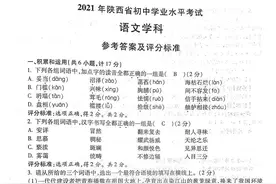 2021年陕西省中考语文试题及答案图片