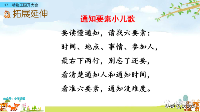 一年级下册语文课文17《动物王国开大会》图文详解及同步练习