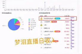 梦泪直播月收入，大仙直播月收入，小浪浪直播月收入，差距有点大图片