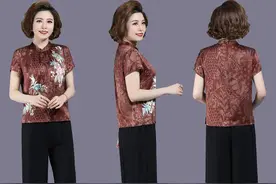 新出了一种“锦缎装”，50岁妈妈很喜欢，高贵显气色，比裙子好穿图片