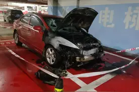桂林一小区地下车库小车着火！业主担忧标识标线不清楚存隐患图片