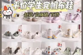 平价百搭学生古着少女感帆布鞋！图片
