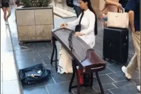古筝悠悠、汉服飘飘 , 她们在国外街头火了！图片