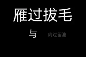 商业领域获利模式之雁过拔毛与肉过留油图片