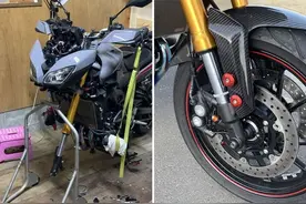 自己把雅马哈TRACER 900 GT摩托车升级成SP版图片