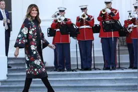 美国第一夫人将高跟鞋穿出新高度！鞋跟粗细堪比针，遇草地不忘穿图片